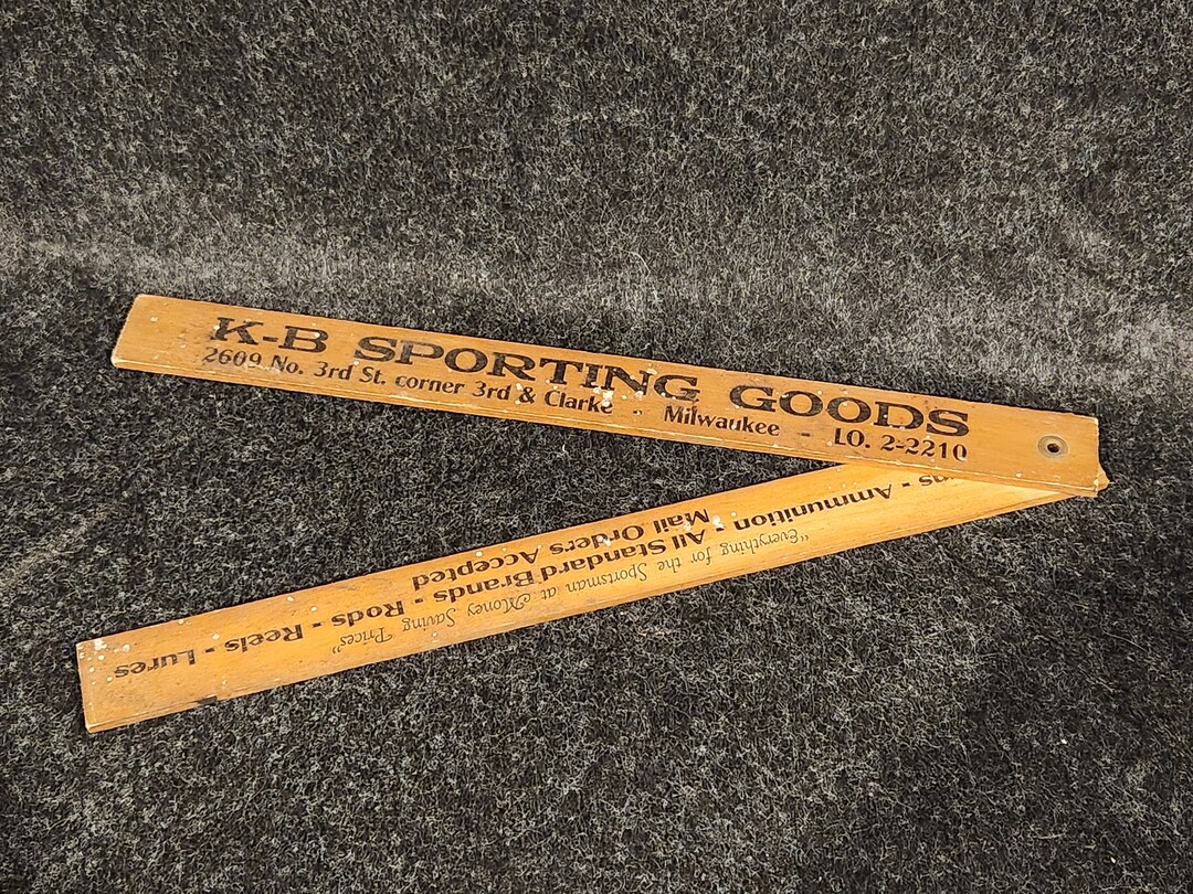 Vintage Advertising Folding Ruler, Fishing - Etsy