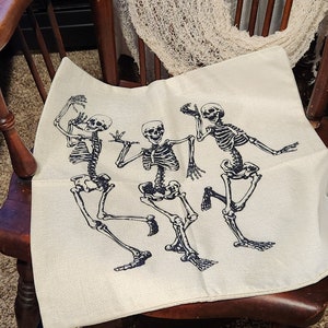 Halloween skeleton pillow cover