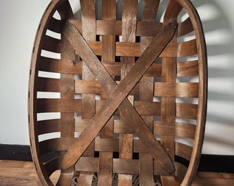 Tobacco basket, wall art, storage,  home decor