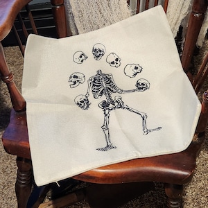 Halloween skeleton pillow cover