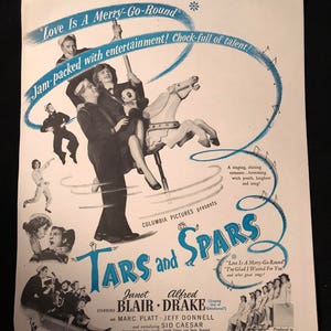 original movie ad for Tars and spars 1946