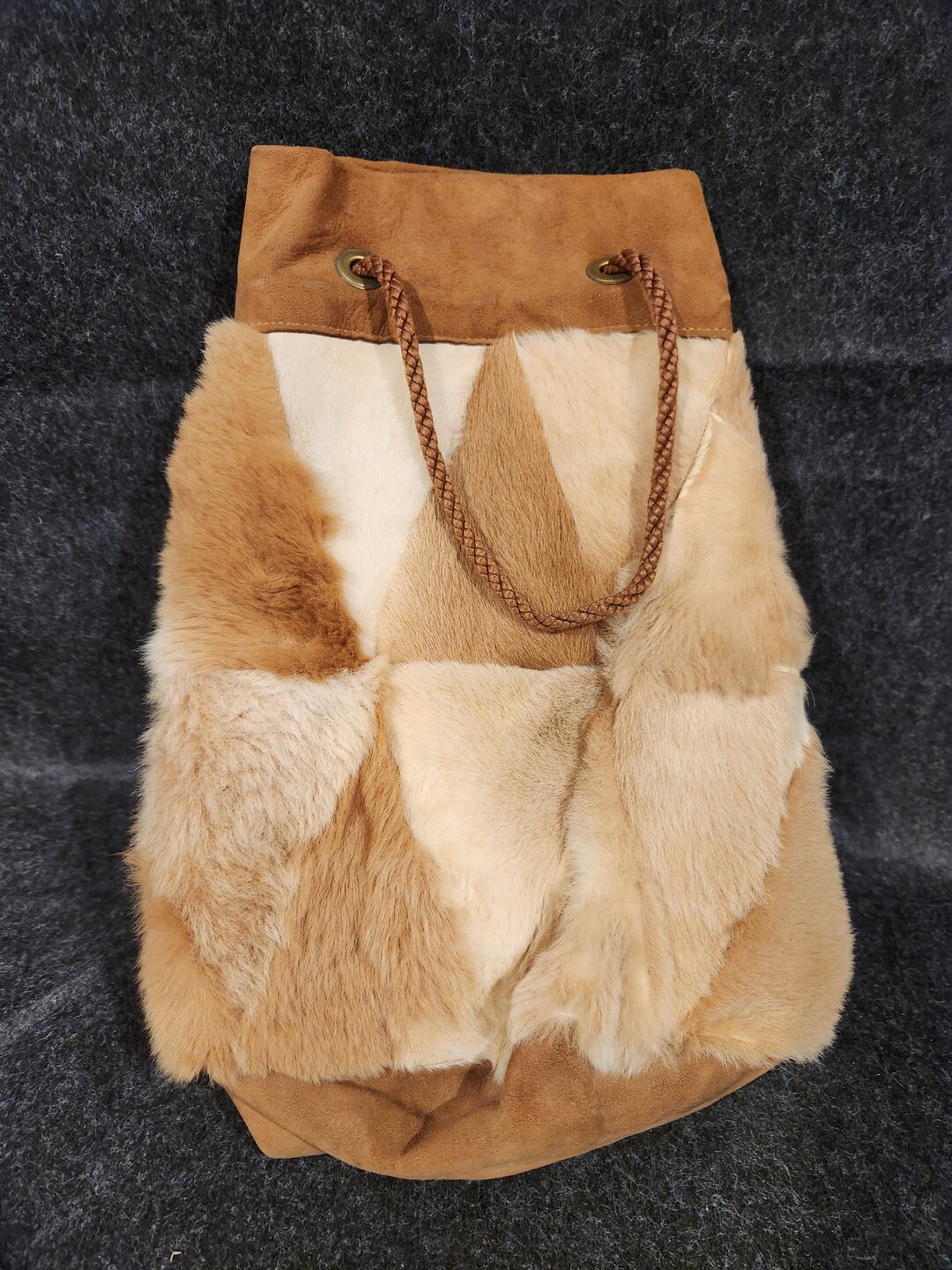 Sac à main Joey Fashions vintage en fourrure de kangourou, sac à