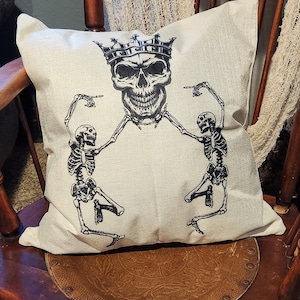 Halloween skeleton pillow cover