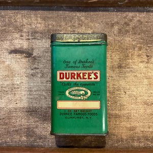 Vintage Durkee’s Mace spice tin, vintage kitchen, collectible tin