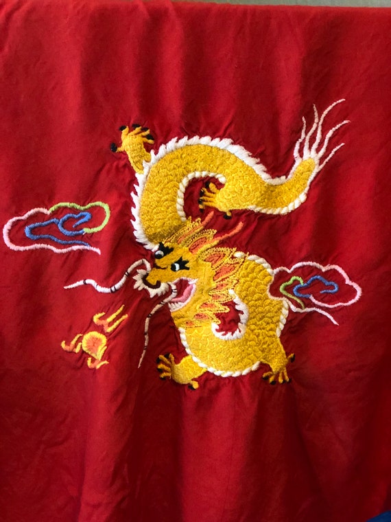 Vintage childs dragon embroidered robe, Halloween… - image 3