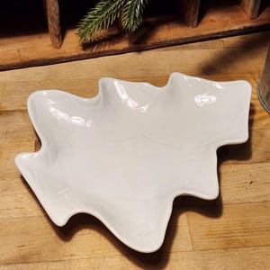 Vintage ceramic candy dish, christmas decor