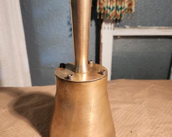 vintage solid brass bells, unique, school bell, dinner bell