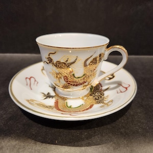 Vintage China Hand Painted Dragon Set - Etsy