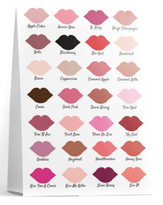 Lipsense Colors Chart