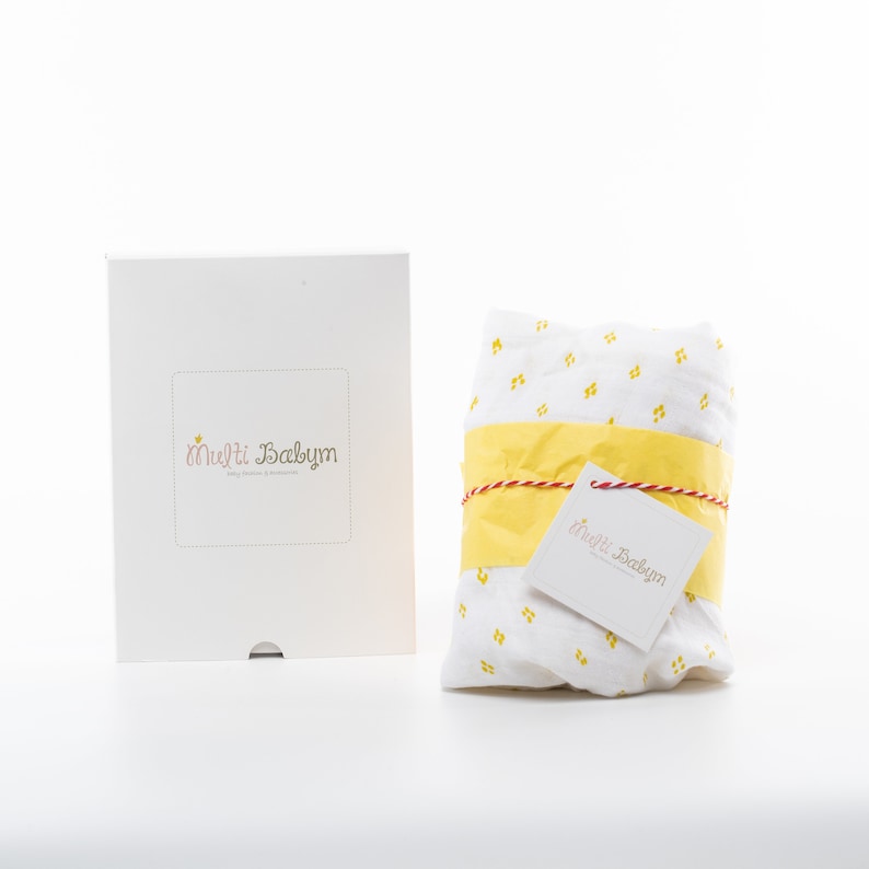 White and Yellow Vintage Print Soft Bamboo Fitted Crib Sheet