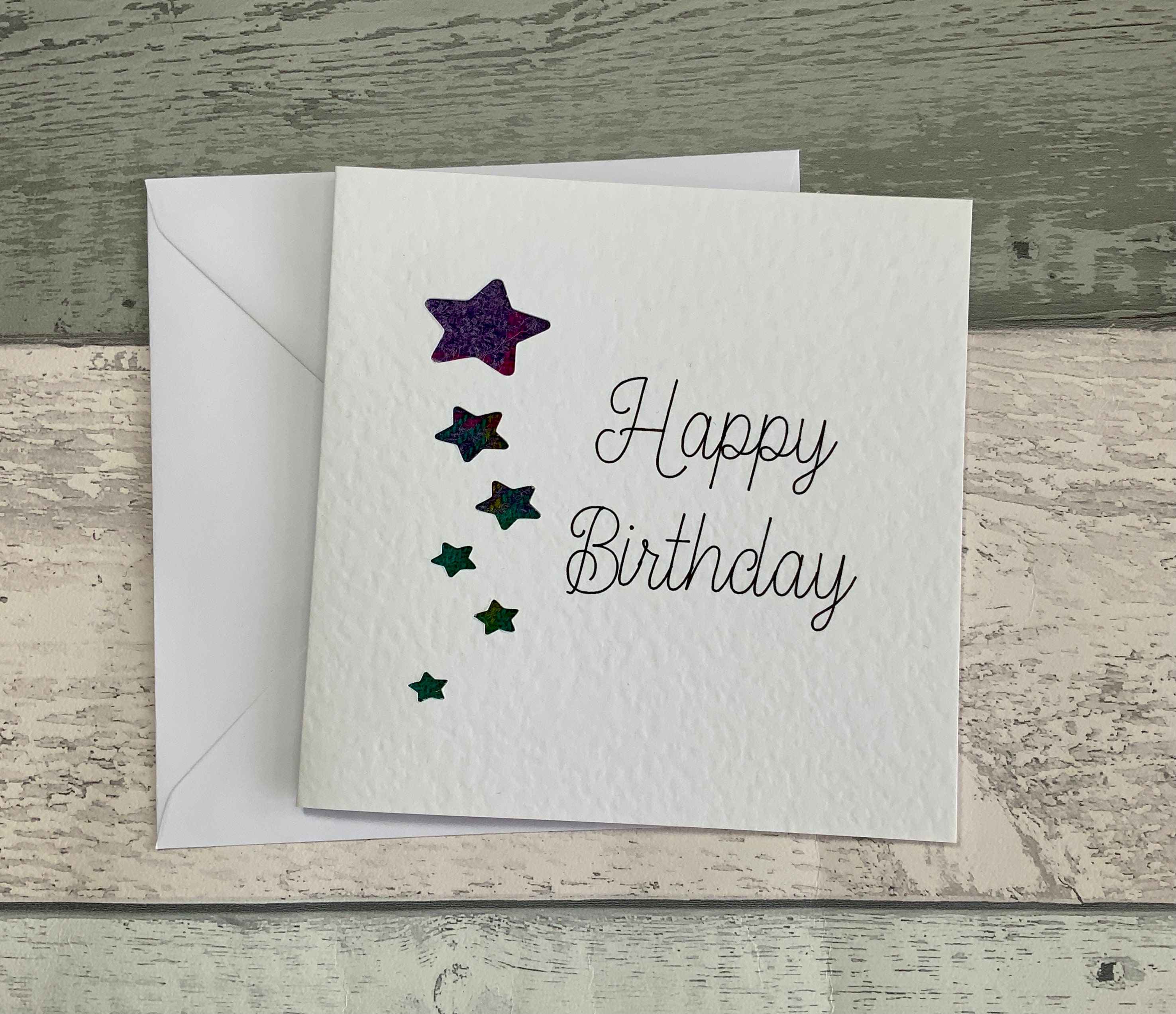 Lila und grüne Tartan Happy Birthday Grußkarte Tartan | Etsy