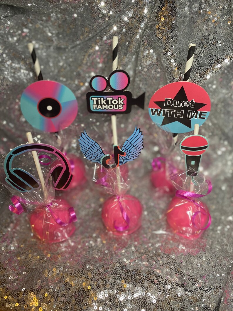 TIK TOK Theme chocolate covered Cake Pops | Etsy