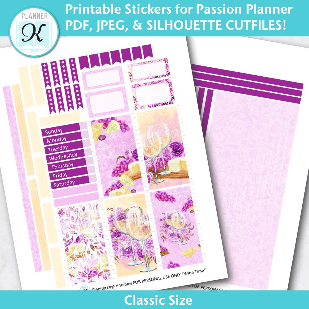 Passion Planner Stickers Large Sized Passion Planner Etsy