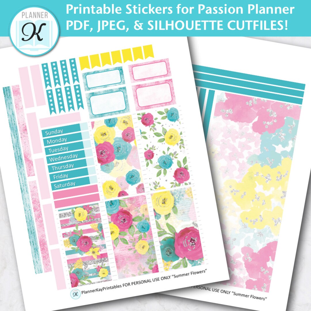 Passion Planner Stickers LARGE Sized Passion Planner - Etsy