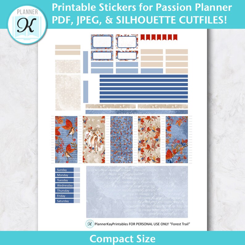 Passion Planner Stickers Small Sized Passion Planner Printable Planner ...