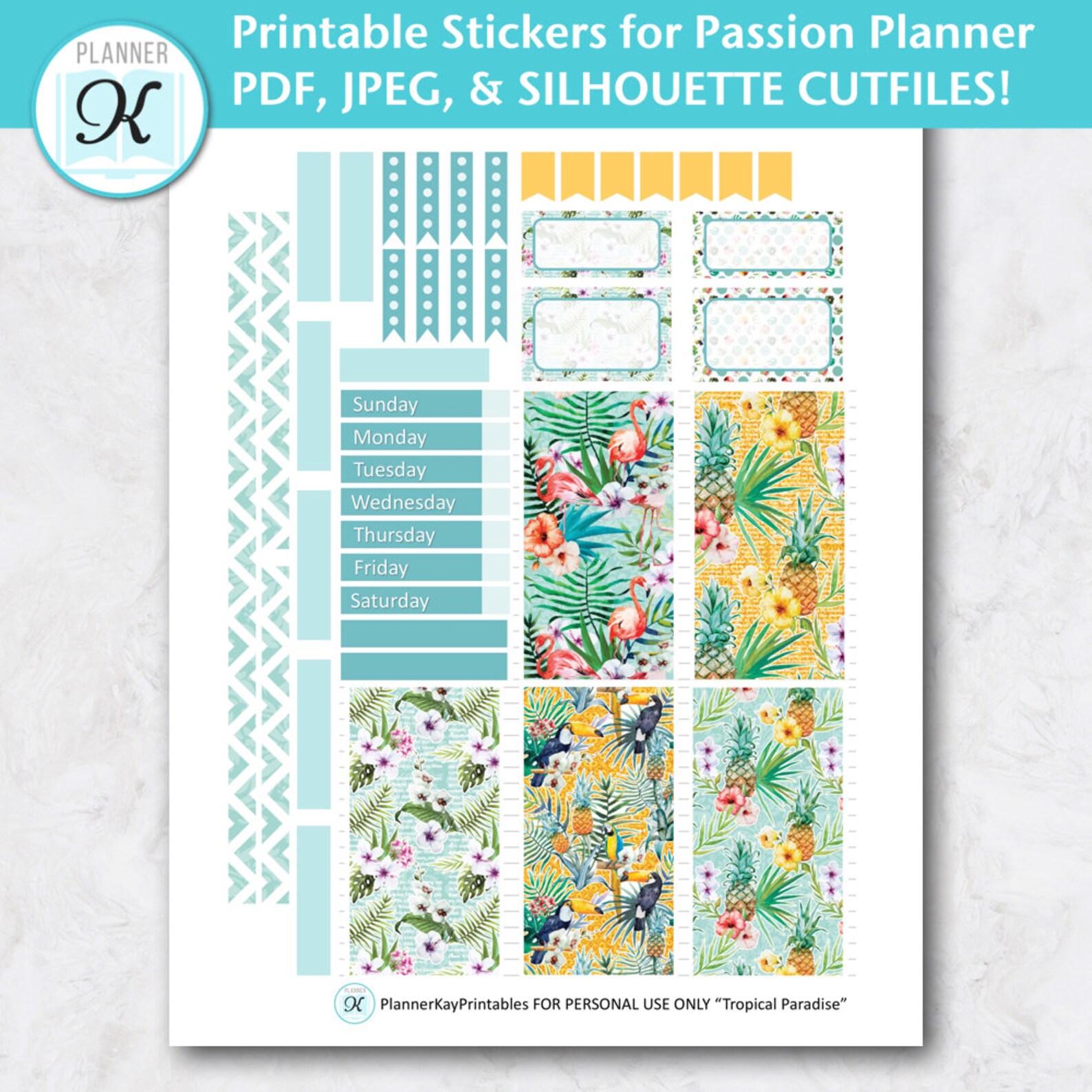 Passion Planner Stickers Large Sized Passion Planner - Etsy