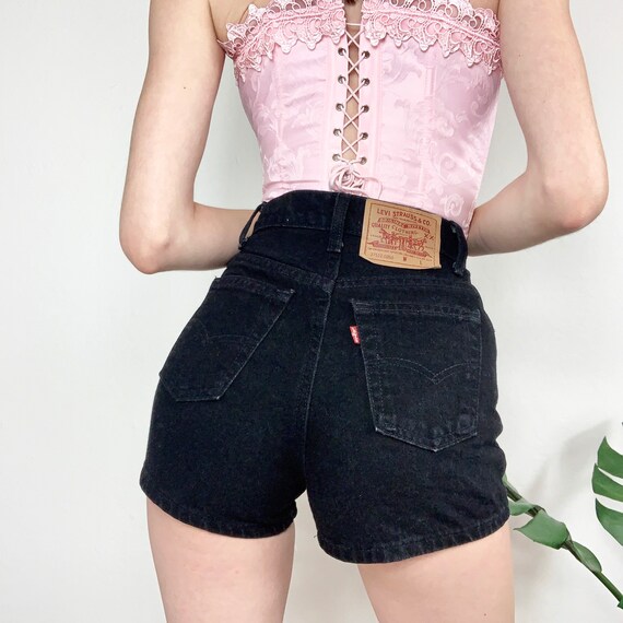 XXS/22/23 Vintage 512 Jet Black High Waisted Levis