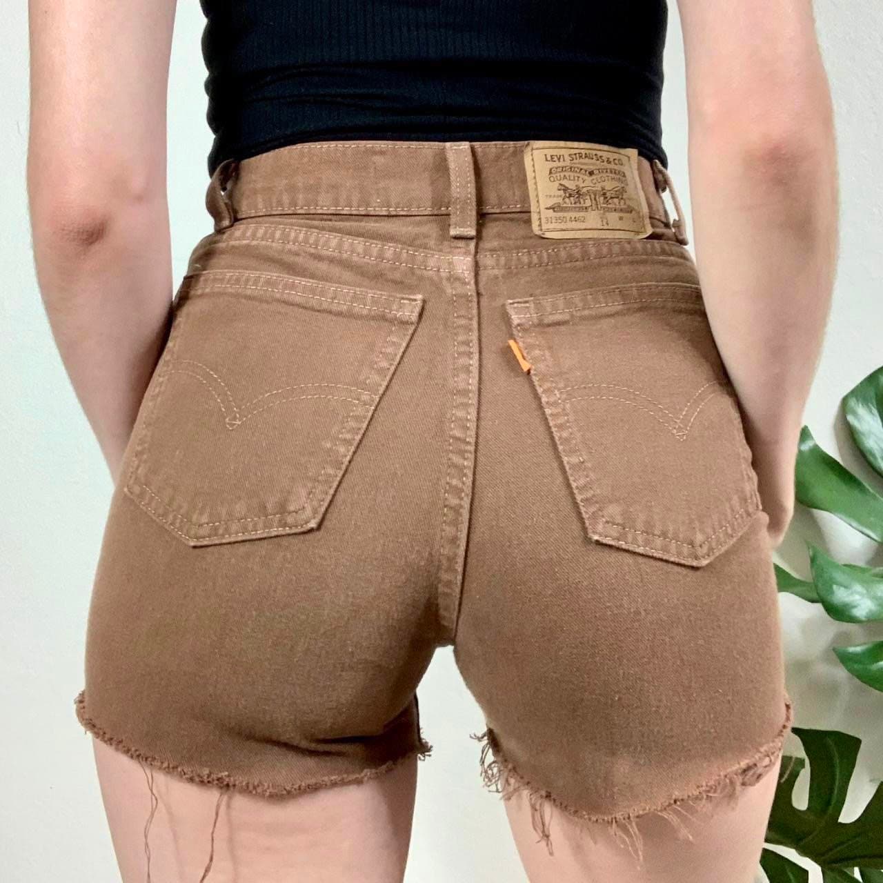 Brown levi store shorts