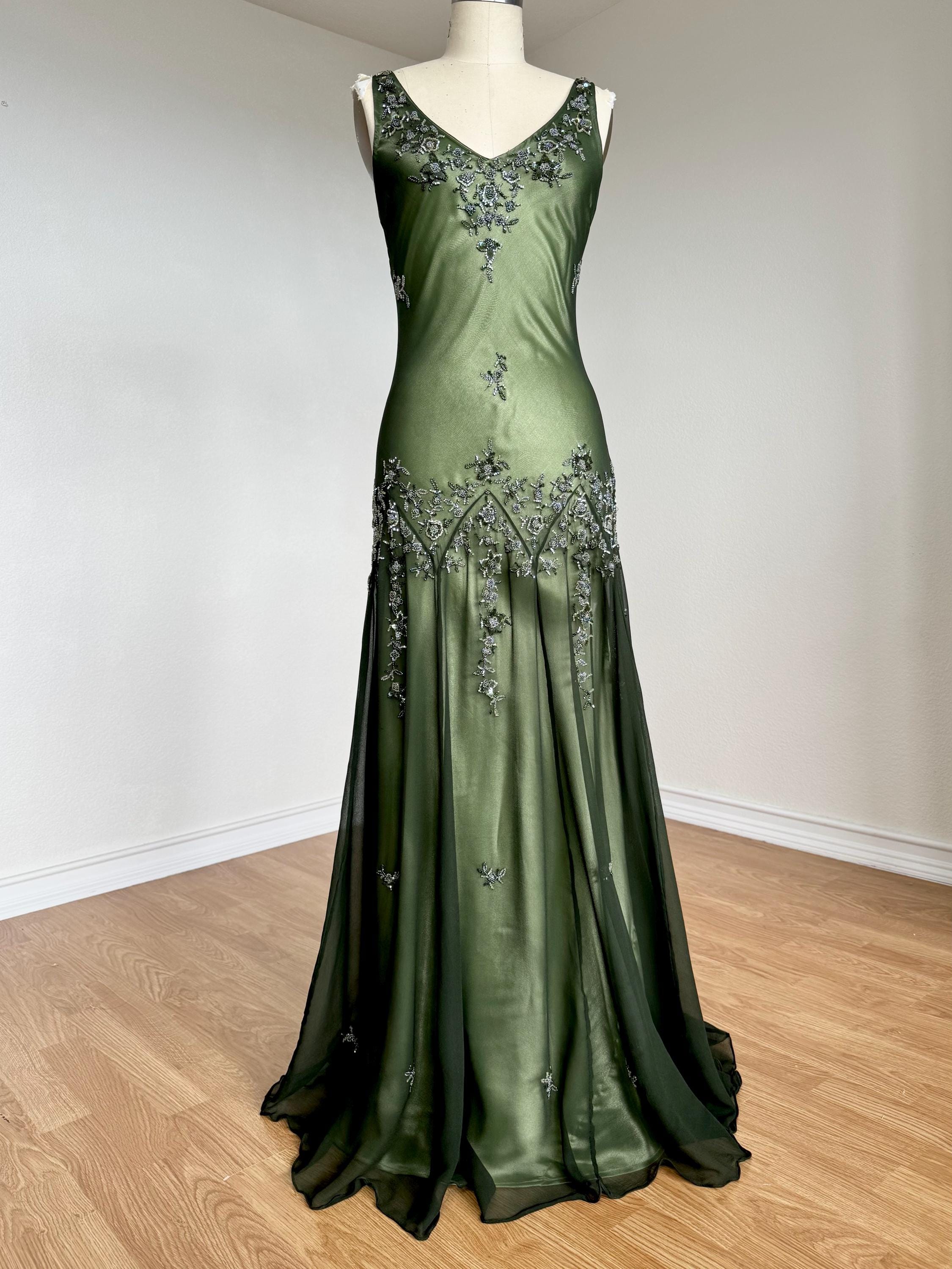 scala green dress Jelyn Satin Midi Dress main image 1
