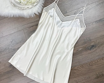 Sz XS Vintage 80s Christian Dior Deadstock White Silky Lingerie