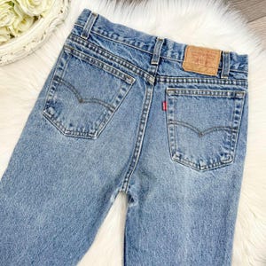 XS/25 Vintage 80s 706 Student Fit Light Medium Wash Slim Fit Straight Leg Levis