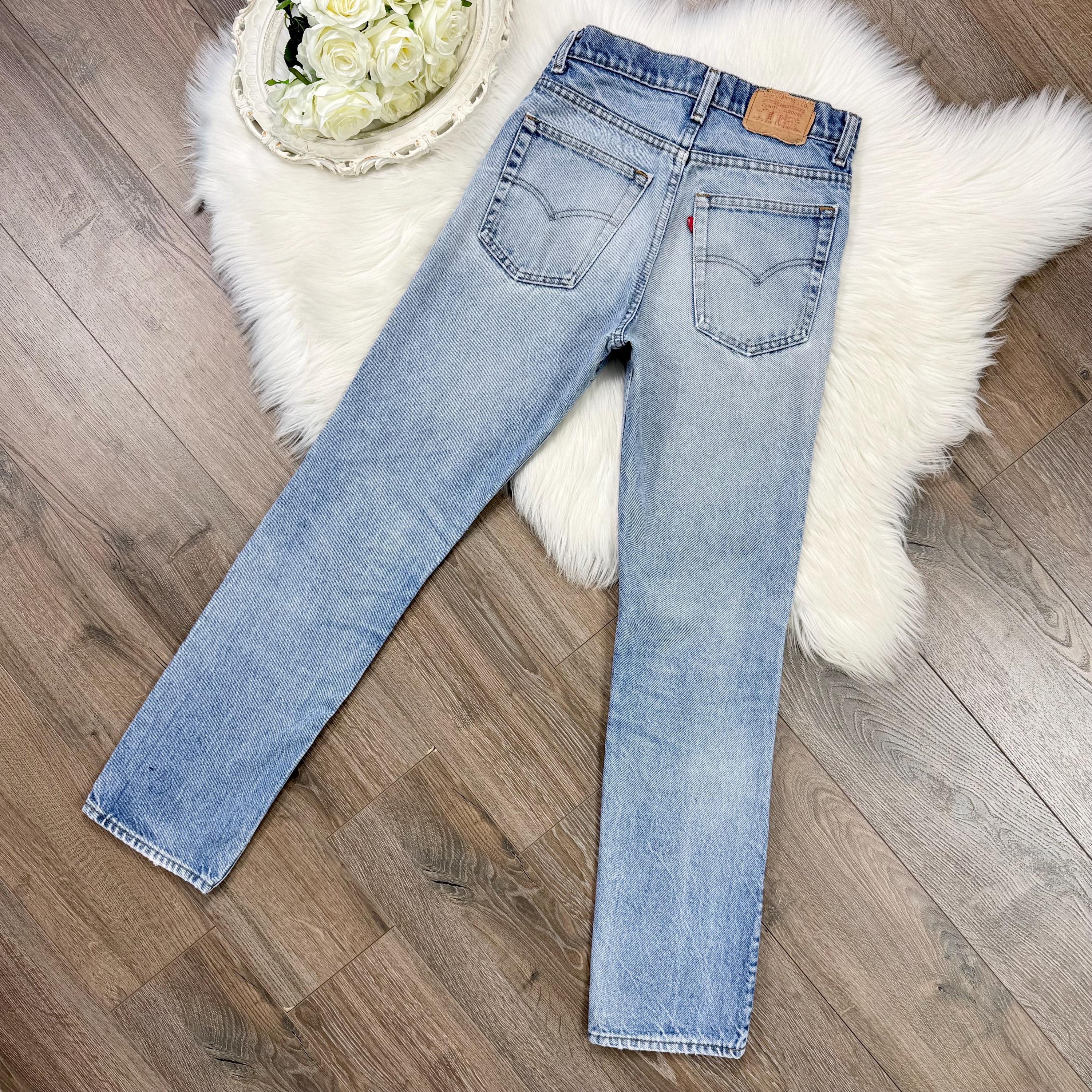 Levi's70505　USA size46 70s XS/24 Vintage 70s 505/705 Light Wash Distressed Slim Fit