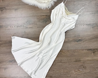 Vintage Oscar De La Renta Pink Label White Polyester Slip on Chemise,  Sleepwear Lingerie - Etsy