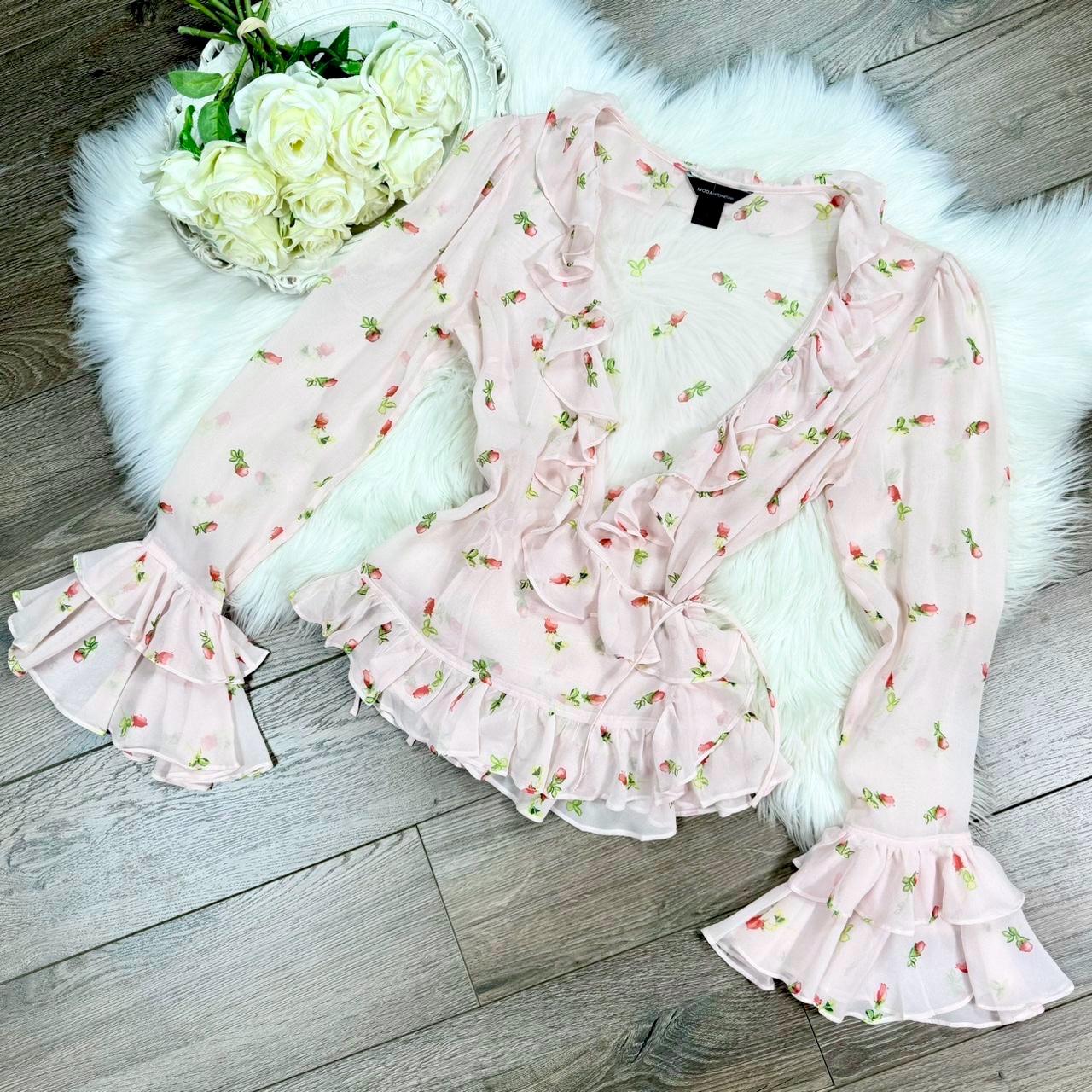 pellicule ribbon gather lib blouson フリル Dolly/Embellished Leather Fringed Jacket – Coût De La Liberté