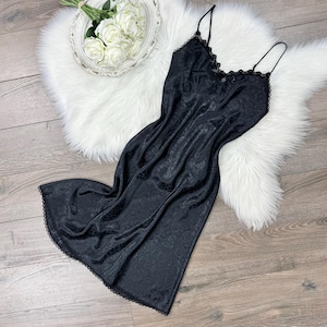 dior black lace slip dress Vintage Christian Dior Dresses and Evening Gowns