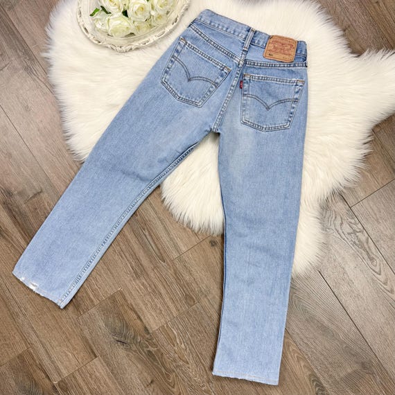 XXS/23/24 Vintage 501 Light Wash Slim Fit Straight Leg Levis