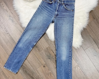 Vintage Levis 718 Jeans 29 X 30 USA Made 80s Dark Wash Straight