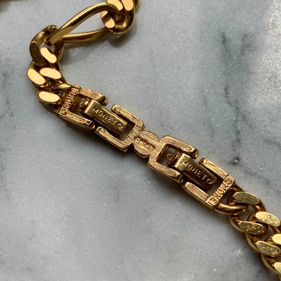 Monet Vintage gold tone figaro chain bracelet