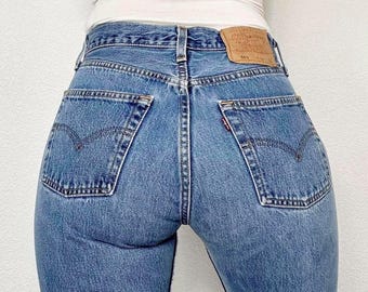 Taille 26/27 vintage 501 Levis coupe étroite 501 délavage moyen