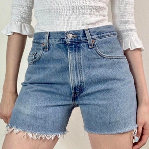 Short Levis Cutoff 505, délavage moyen clair, taille 28, vintage image 2