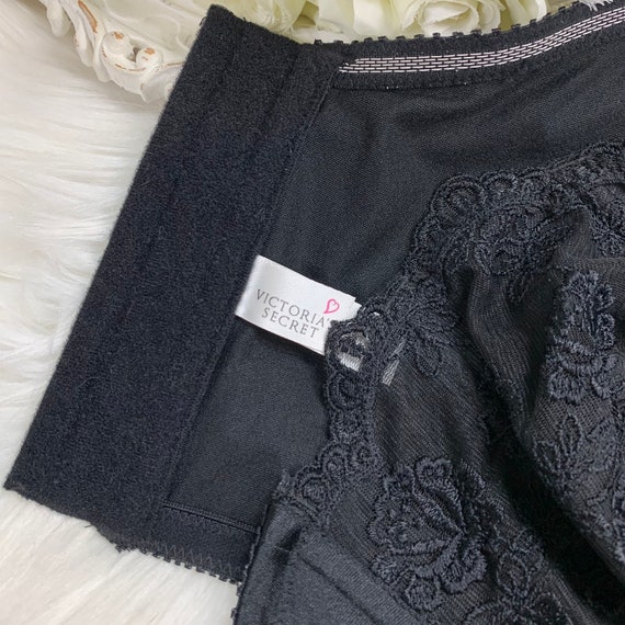 Sz 36C Vintage Victorias Secret Black Lace Bustie… - image 3