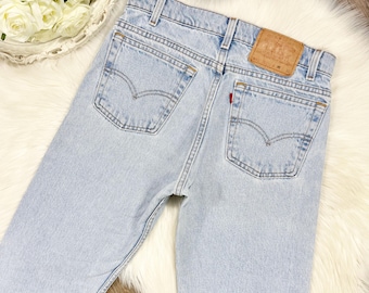 Sz 26/27 Vintage 505 Light Wash Slim Fit Gerades Bein Levis