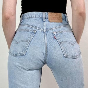 Sz 27 Vintage 505 Light Wash Slim Fit Straight Leg Levis