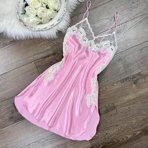 Sz S Vintage Christian Dior Pink Silky Lingerie Slip Dress - Etsy