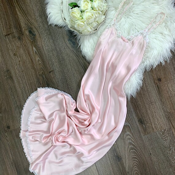 Sz S Vintage Christian Dior Silky Pink Lingerie Sl