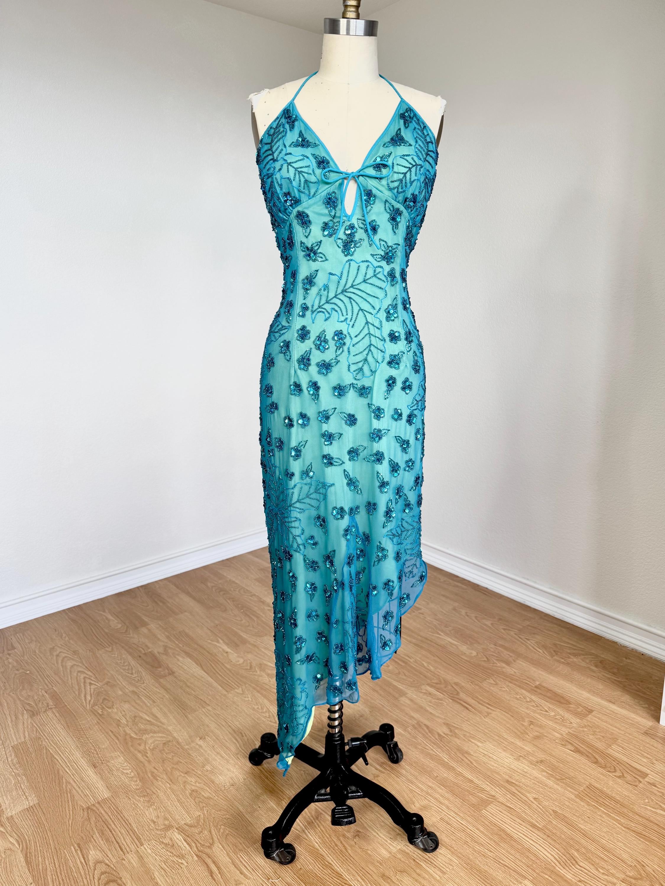 open lace back dress Vintage Y2k Iridescent Prom Dress Set by Cache – Odd Faery