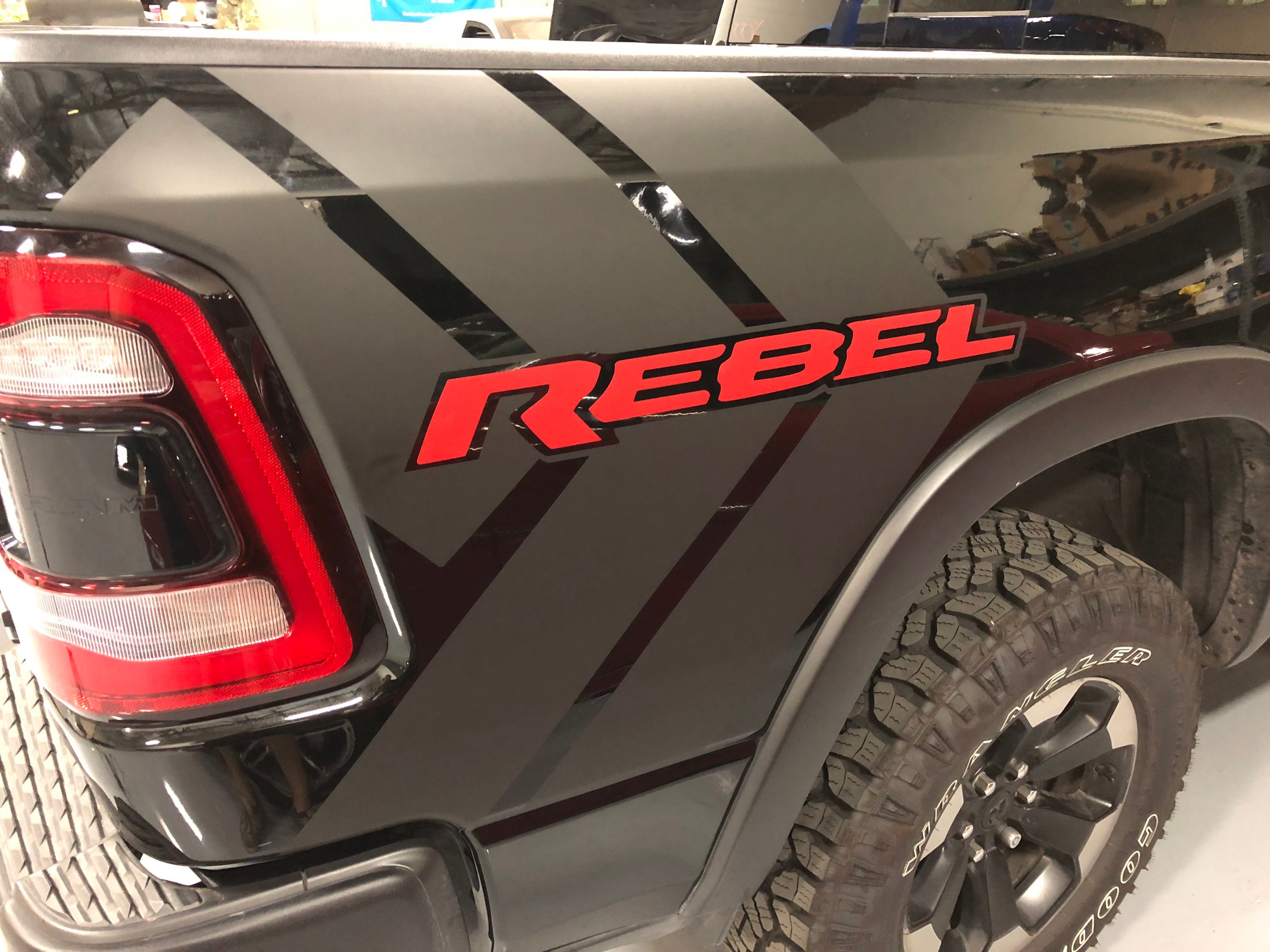 Dodge Ram Rebel hood and bedside decals Etsy