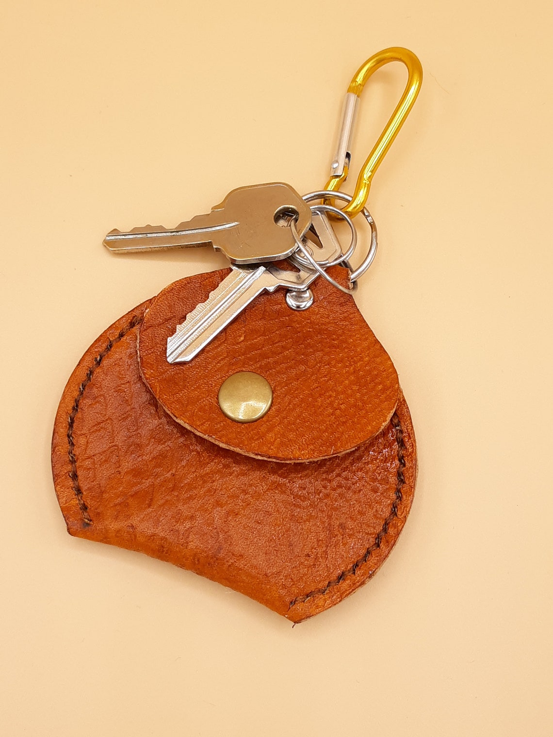 Leather Key Fobcoin Pouch/small Coin Pouchkey Fob/python Print Key Fob/ Etsy
