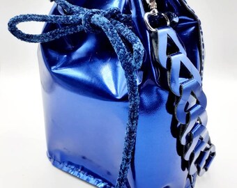 Metallic blue purse Clearance