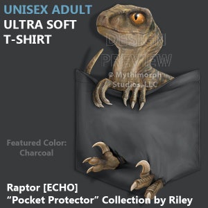 Adult Ultra Soft T-Shirt: Raptor ECHO Pocket Protector image 1