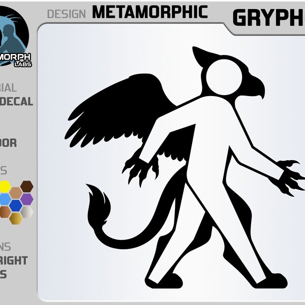 Metamorphic: Gryphon [Vinyl Decal Sticker]