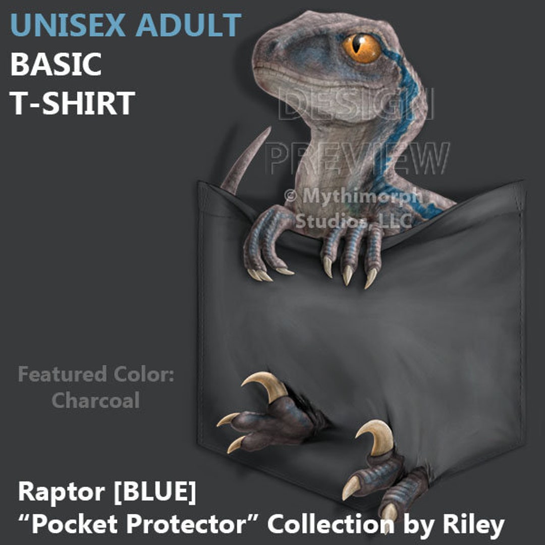 Adult Basic T-shirt: Raptor [BLUE] 