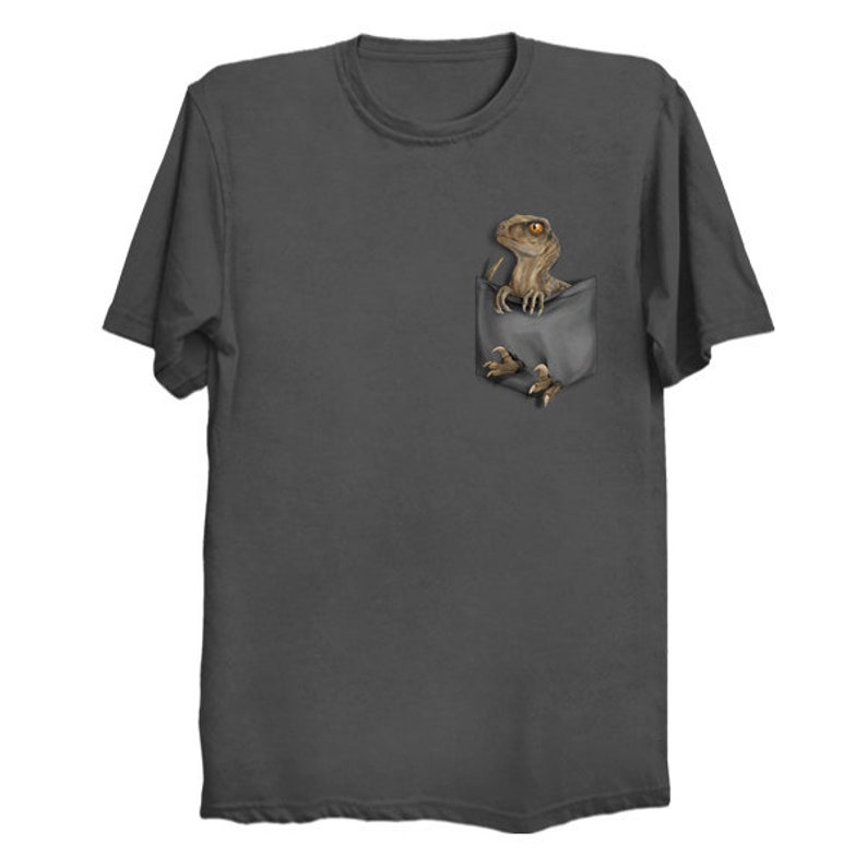 Adult Ultra Soft T-Shirt: Raptor ECHO Pocket Protector Charcoal