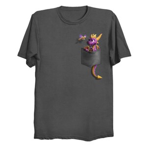 Youth T-Shirt: Purple Pyro Pocket Protector Charcoal