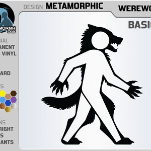 Metamorphic: Werewolf Vinyl Decal Sticker image 2