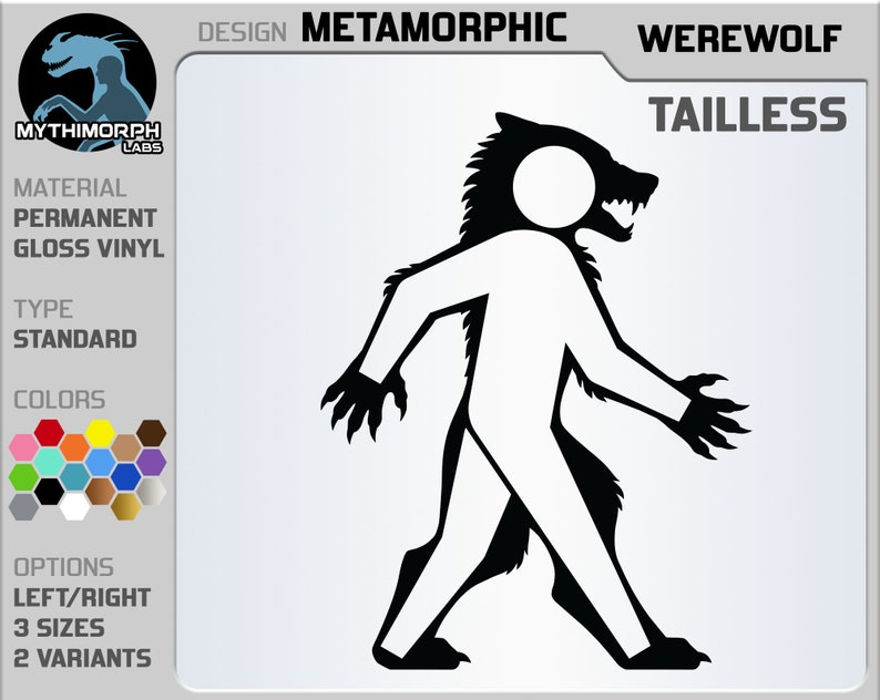 Metamorphic: Werewolf Vinyl Decal Sticker image 3